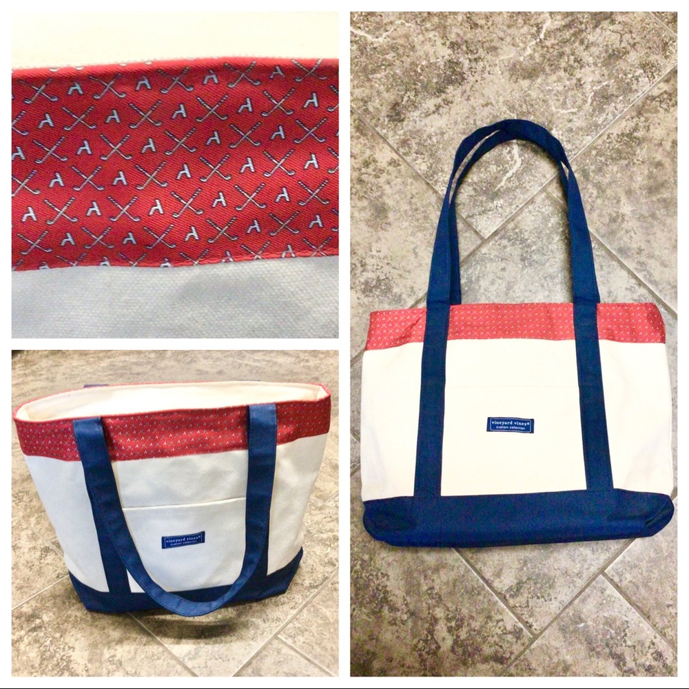 VINEYARD VINES CLASSIC TOTE BAG RARE GOLF PRINT